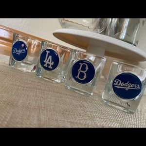 Dodgers Shot Glasses w/ Square Bottom